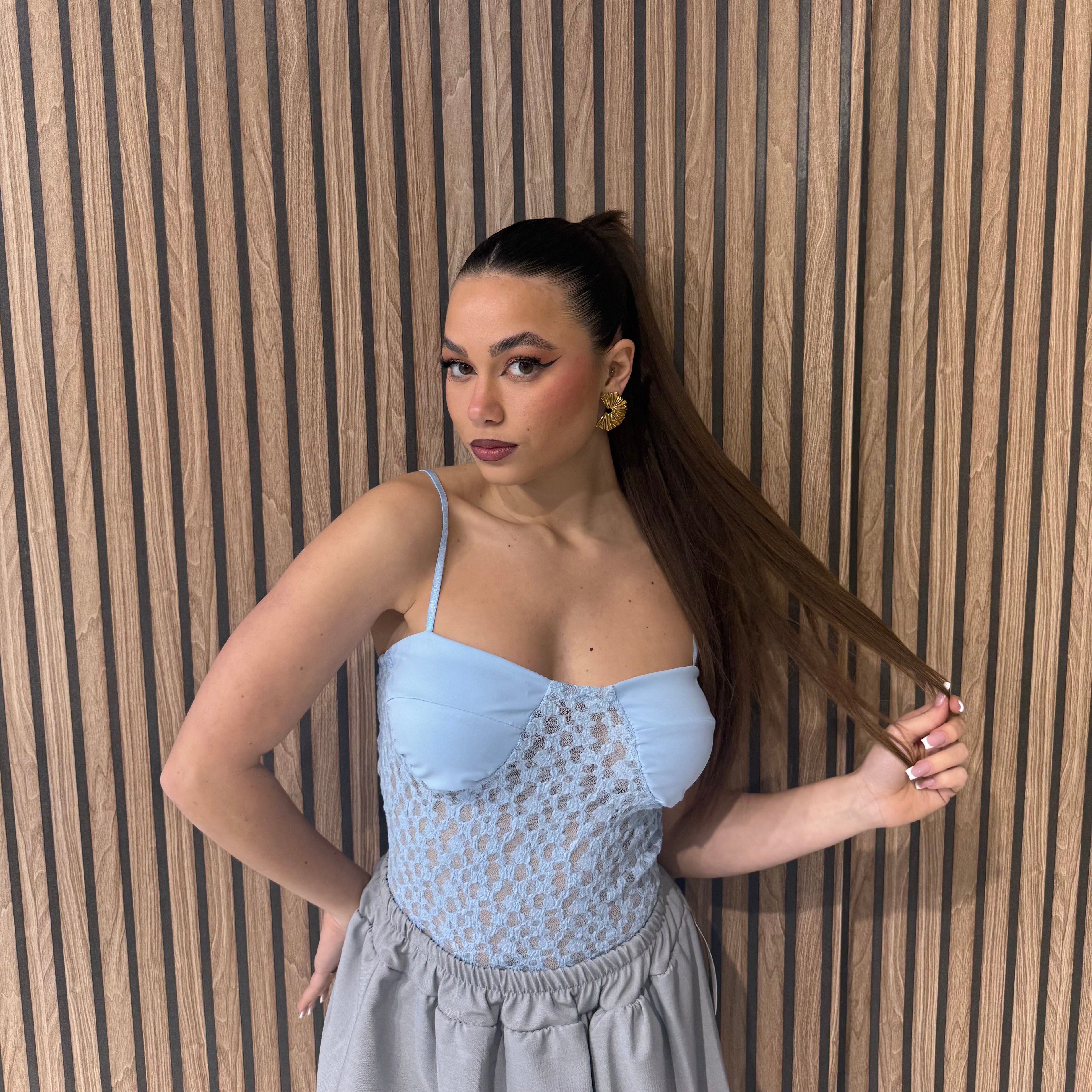 BODY CON INSERTI IN PIZZO