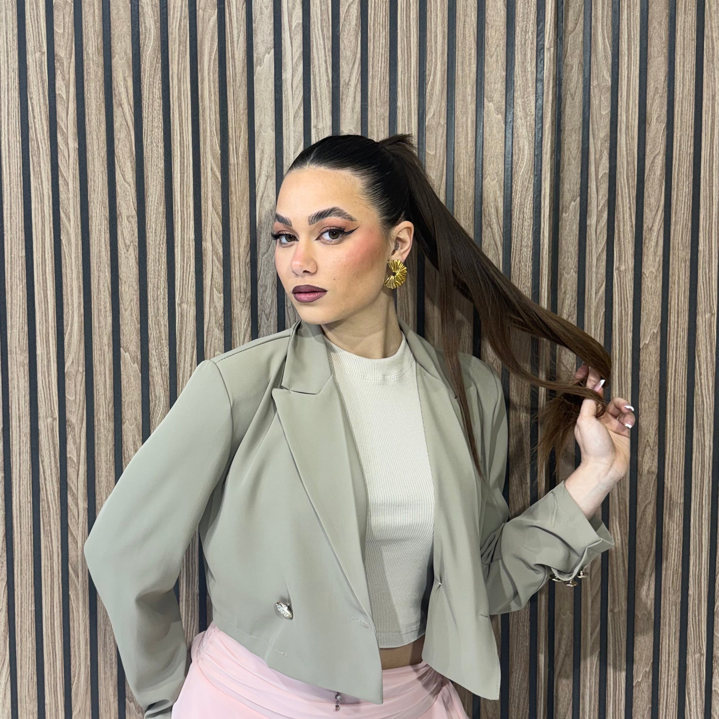 BLAZER CON BOTTONE GIOIELLO