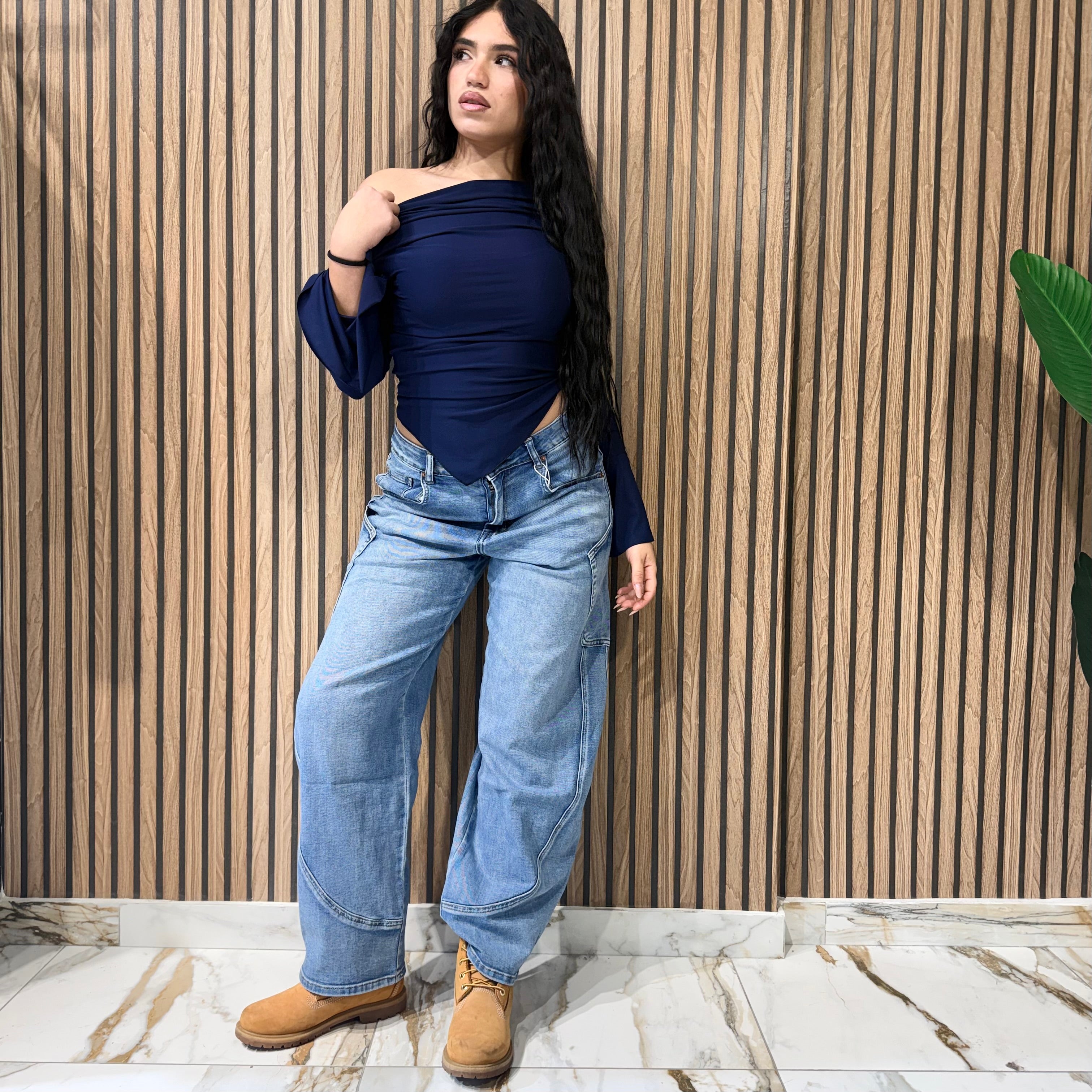 JEANS CON TASCONI LATERALI