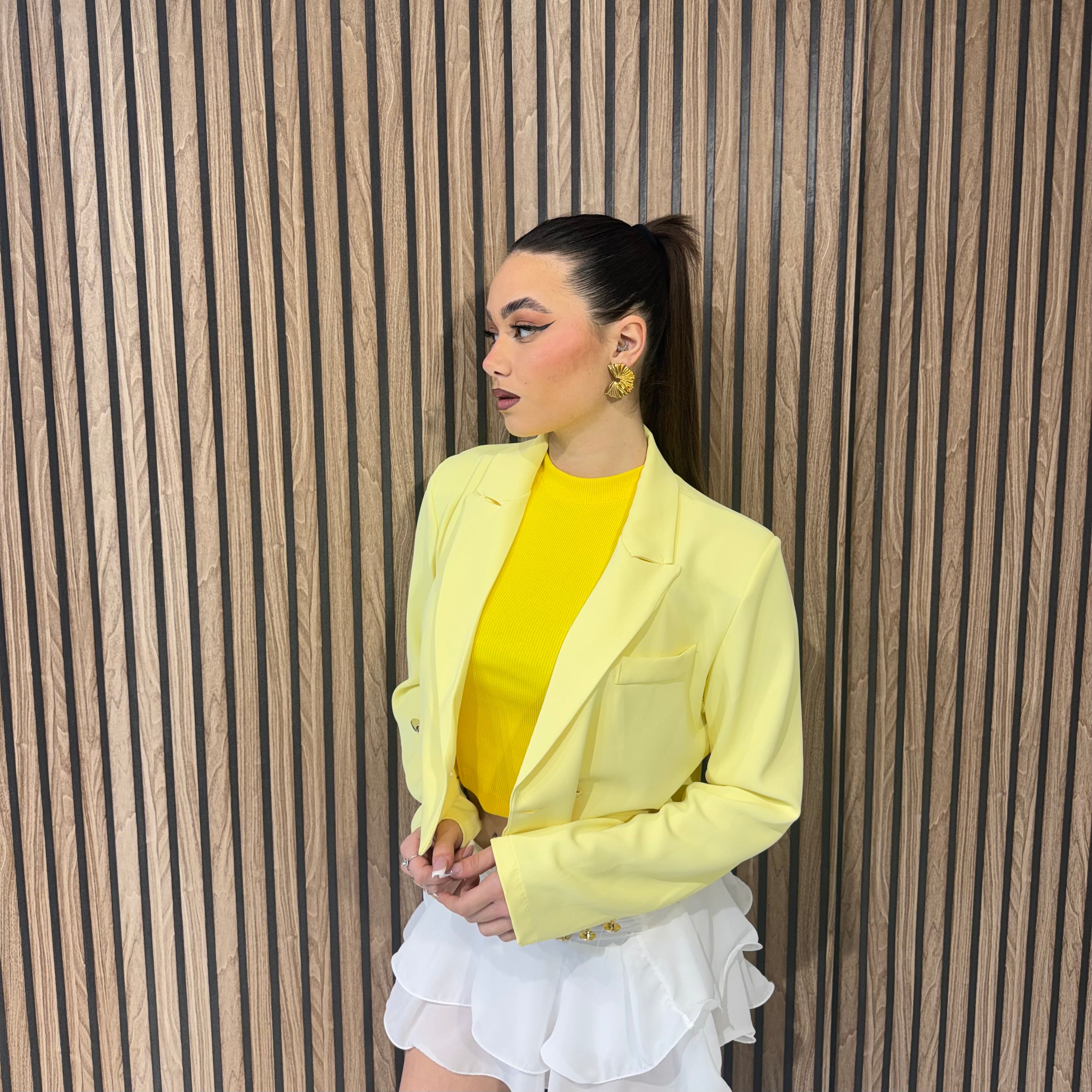 BLAZER CON BOTTONE GIOIELLO